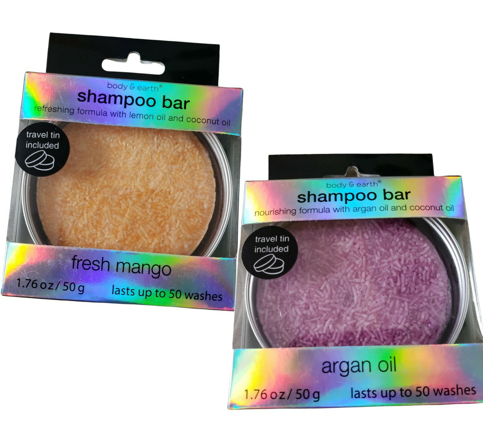 Body & Earth Shampoo Bar (Fresh Mango & Argan Oil) 2-Bar Set