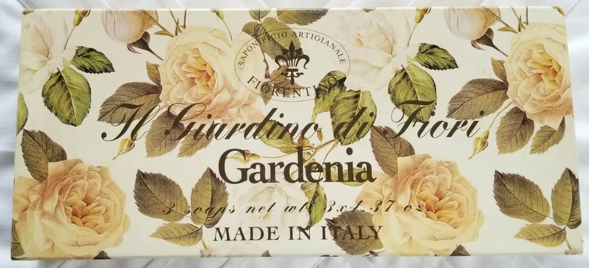 Saponificio Artigianale Fiorentine Gardenia Soaps 2 Bars Italy, 1 Other Bar