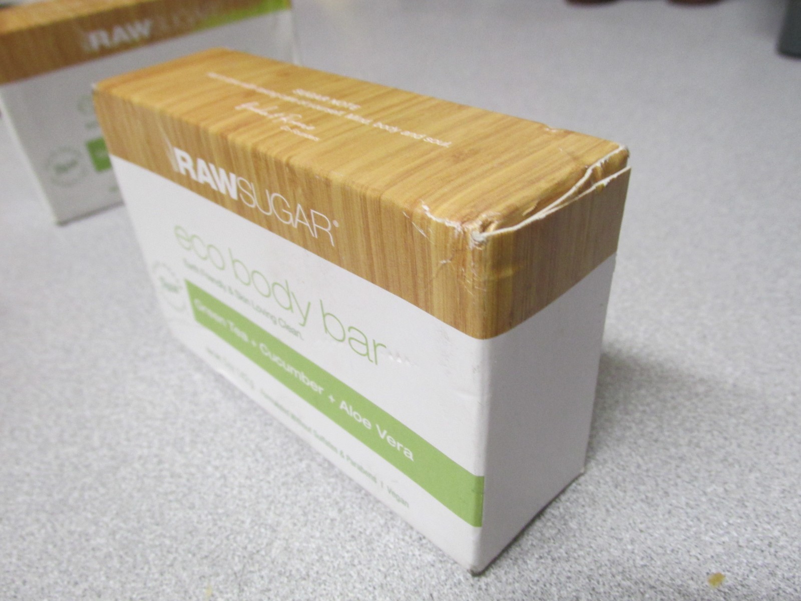 2 Raw Sugar Green Tea + Cucumber + Aloe Vera Eco Body Bar Soap 5 oz Vegan