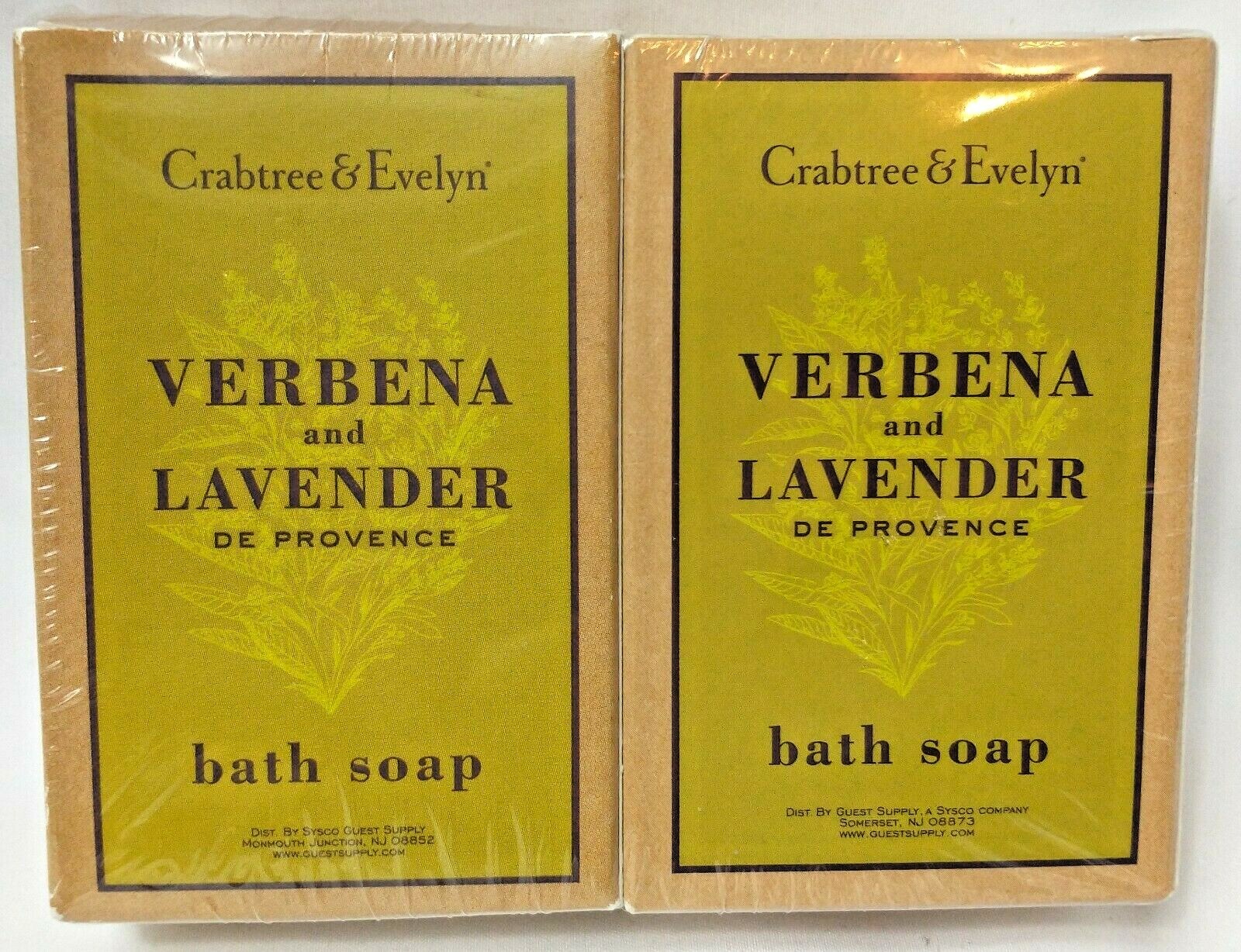 4 Crabtree & Evelyn Verbena and Lavender Bath Soap Bar 1.25 oz /35g ea