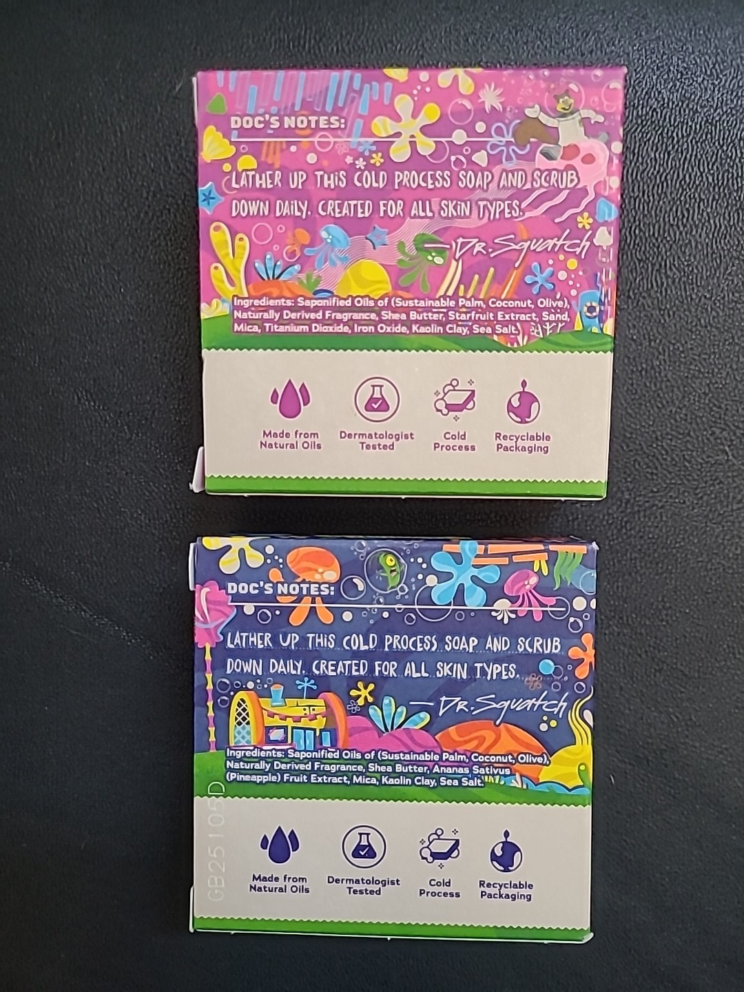 Dr. Squatch Mens Limited Edition SPONGEBOB SQUAREPANTS PATRICK Natural Soap Bars