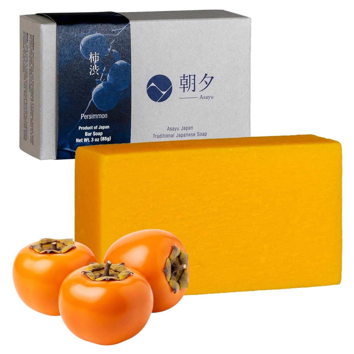 Persimmon Body Soap – 1 Bar, 85g, For Men and , Gentle on All Skin Types, Nat…