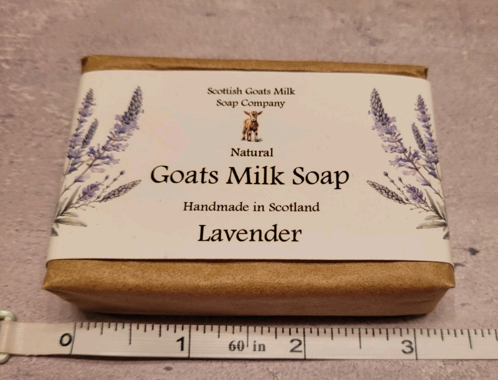 2 Goat Milk Soaps Moisturizing Handmade Bars from Scotland 3.35 oz Lavender