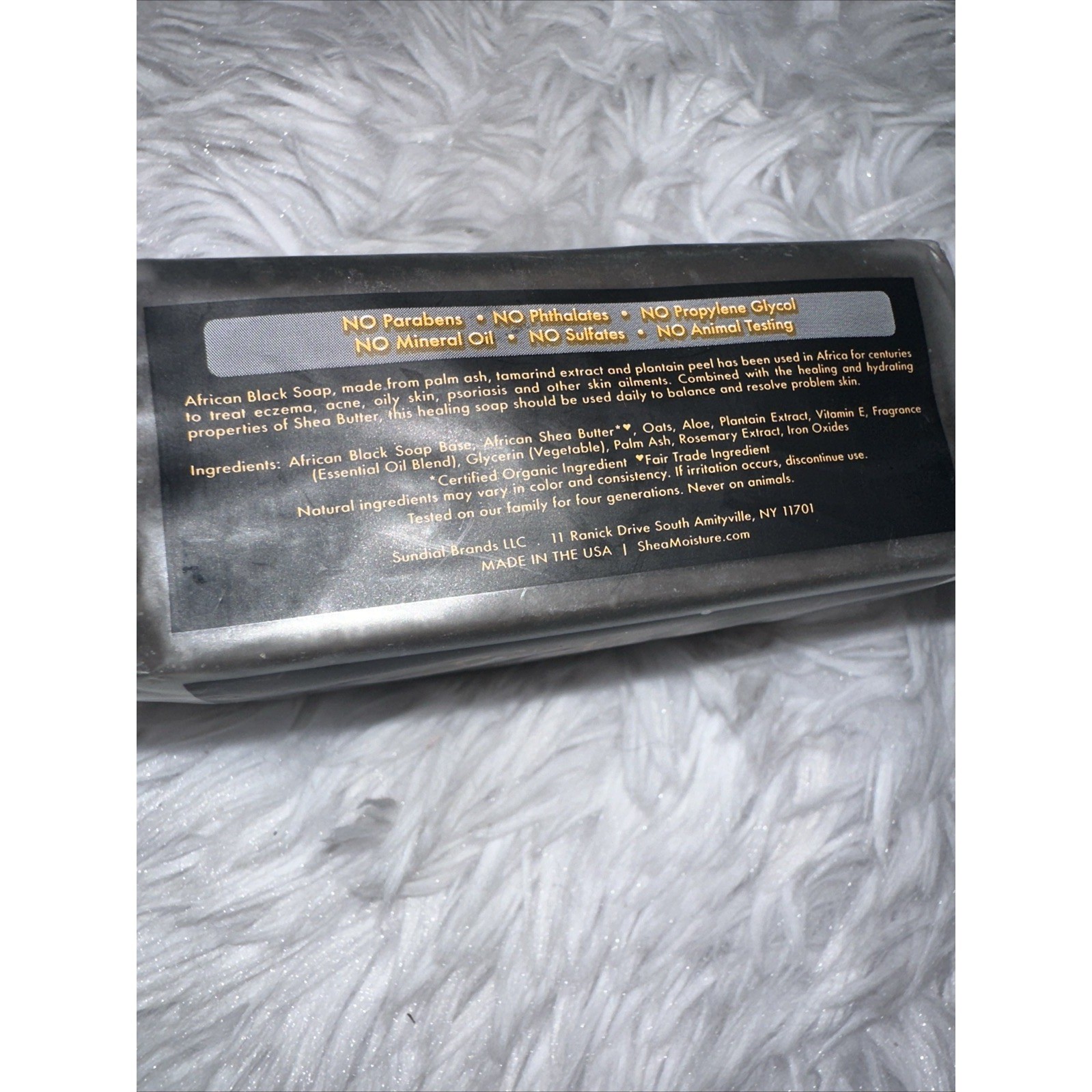 SheaMoisture African Black Soap Bar with Shea Butter for Dry Skin 8oz 230g
