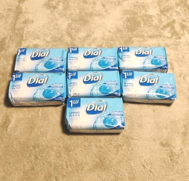New Dial Antibacterial Bar Soap, Refresh & Renew, Spring Water, 7 Bars