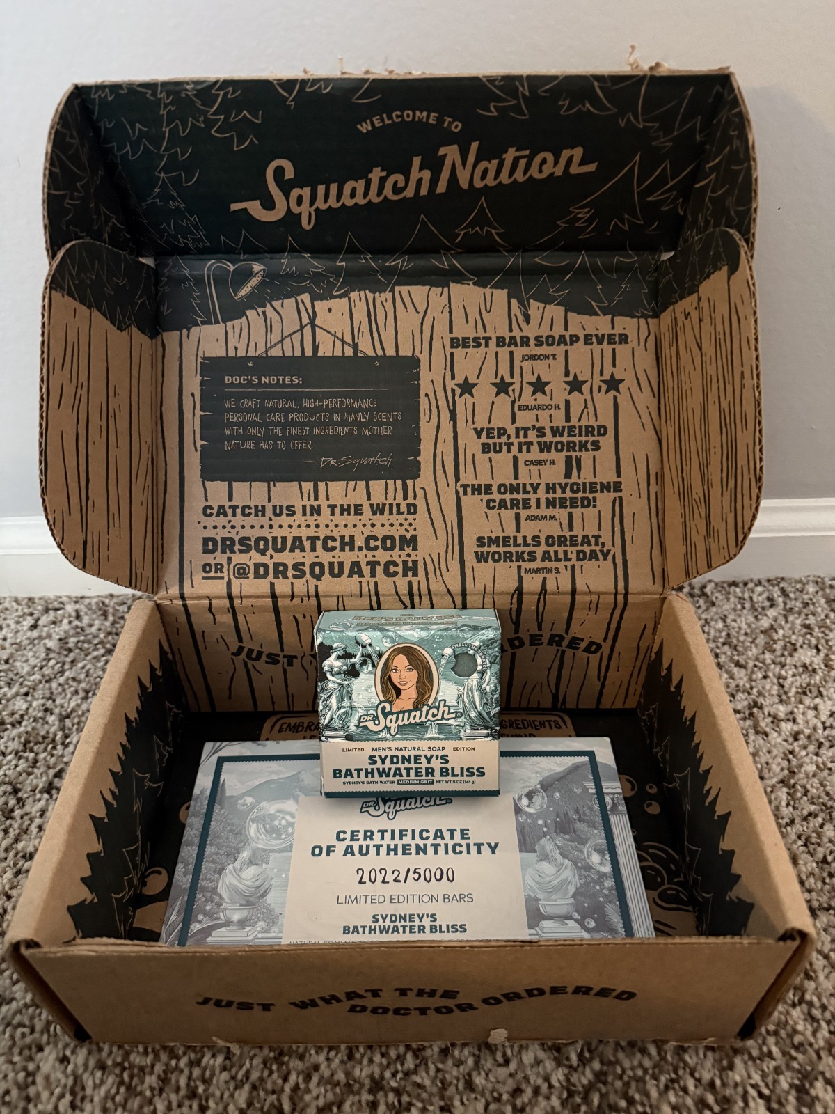Dr. Squatch x Sydney Sweeney “Sydney’s Bathwater Bliss” Bar Soap – IN HAND #2022