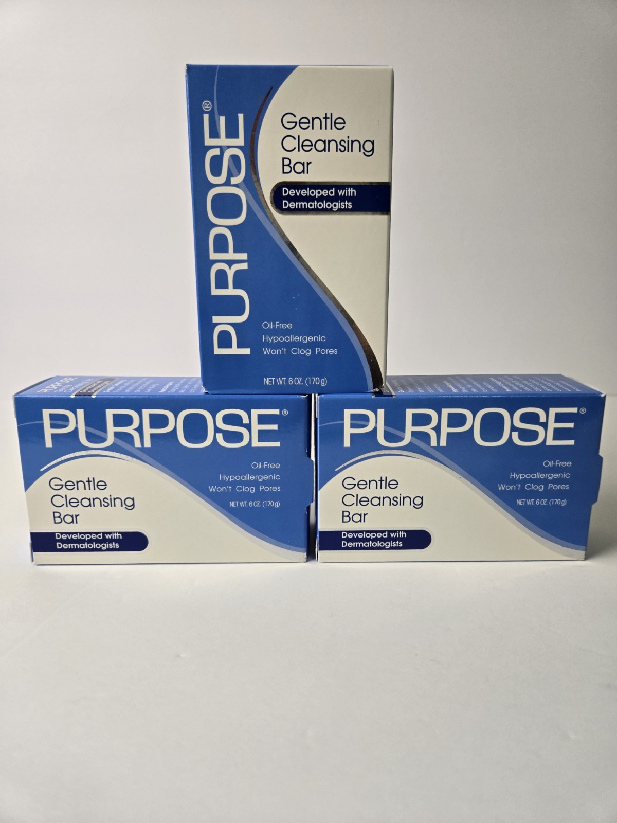 Purpose Gentle Cleansing Bar 3 Pack Facial Soap for Sensitive Skin 6 0z Bars