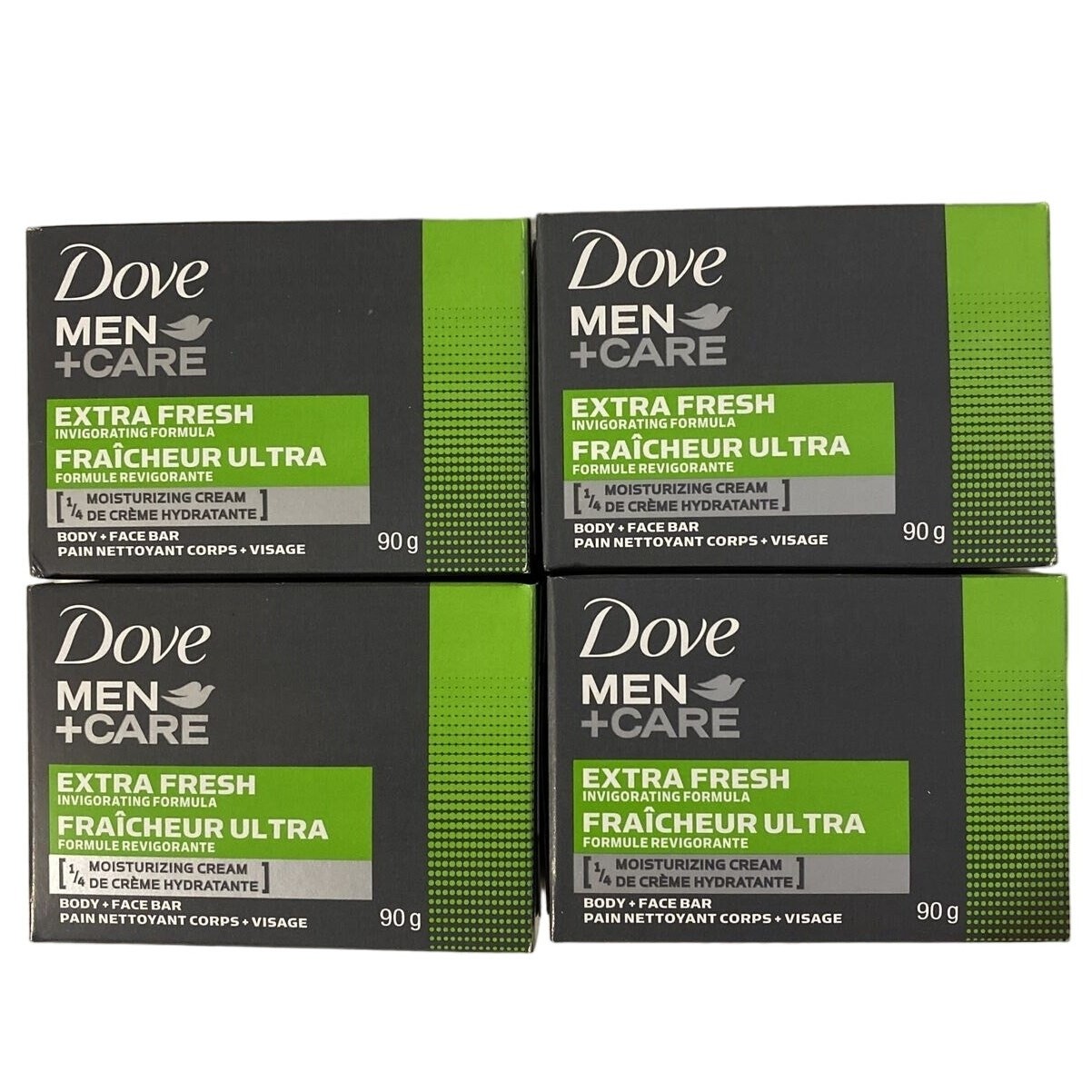 DOVE Men Care SOAP Extra Fresh Scent 4-Pack of 90g Soap Bars