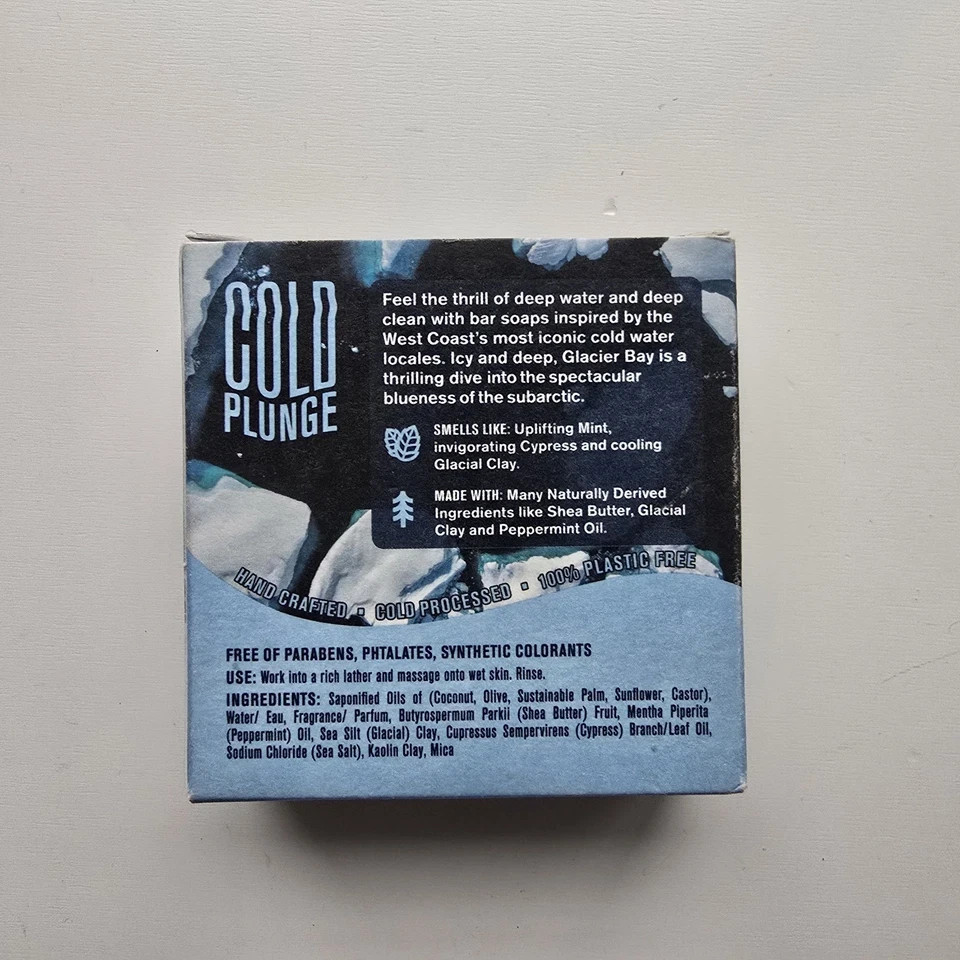 Every Man Jack Glacier Bay Cold Plunge 5 oz Bar Soaps LOT of 4 Total 20 oz NEW