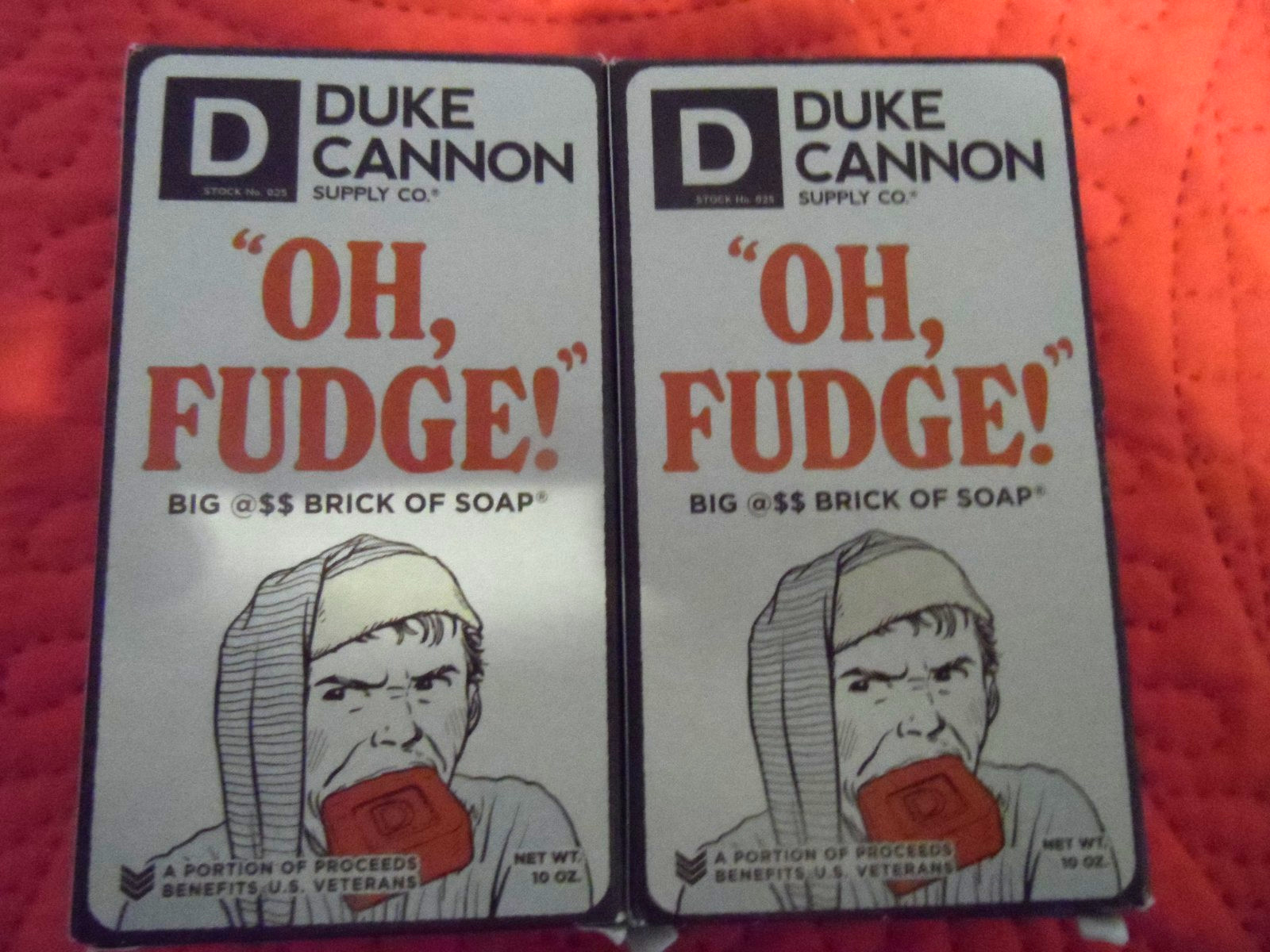 2 Duke Cannon Big Brick Soap Bar for Men OH Fudge-Cocoa & Spice Scent 10 oz