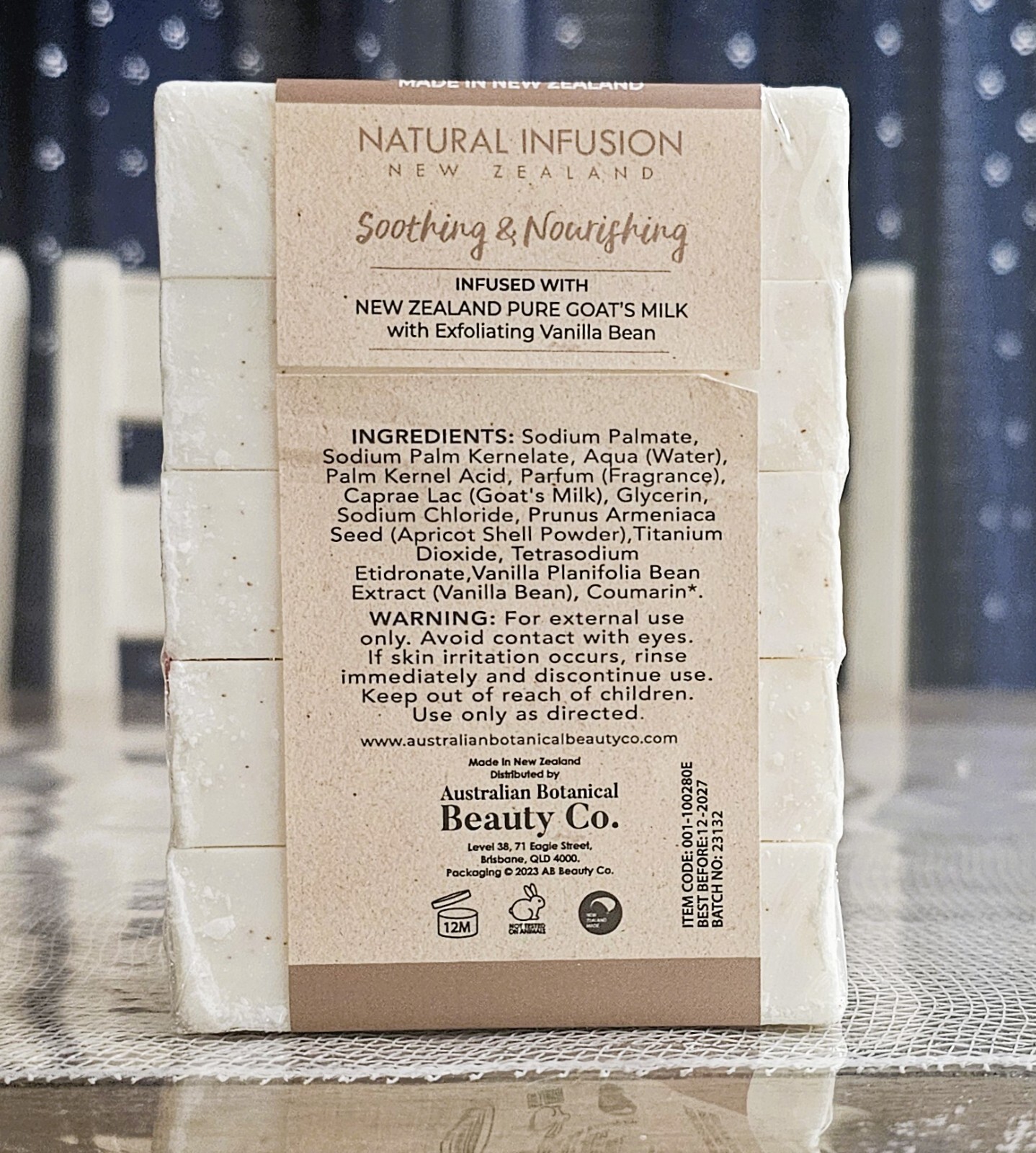 Natural Infusion New Zealand Pure Goat’s Milk Soap Bars 5 Pk 17.6 oz