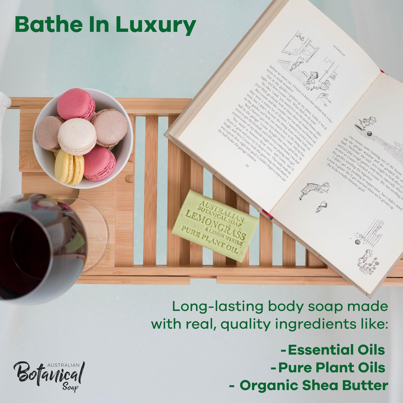 Australian Botanical Soap, 6.6 OZ, Lemongrass and Lemon Ounce (Pack of 8)