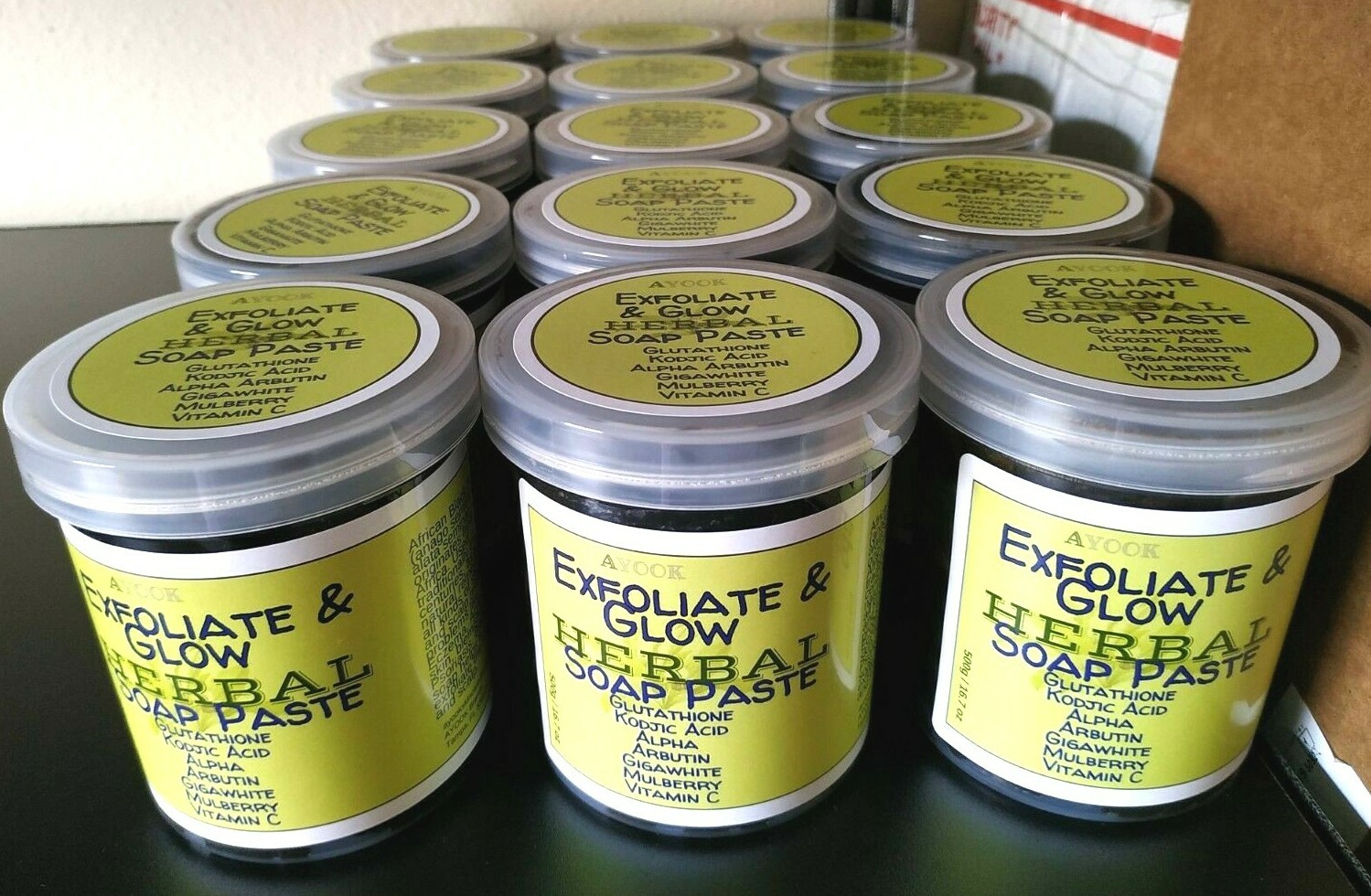 Lightening Black Soap Paste. Exfoliate and Glow 500g