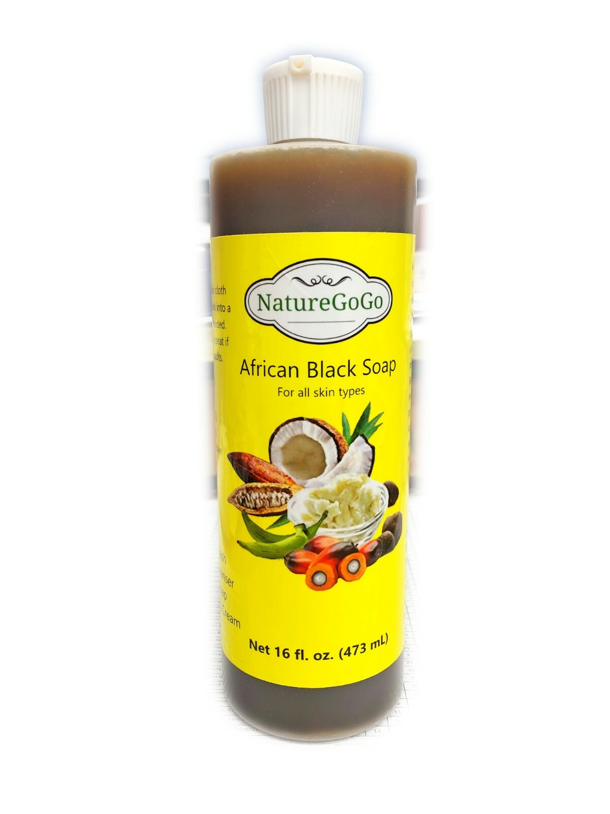 NatureGoGo Liquid African Black Soap 16 fl oz