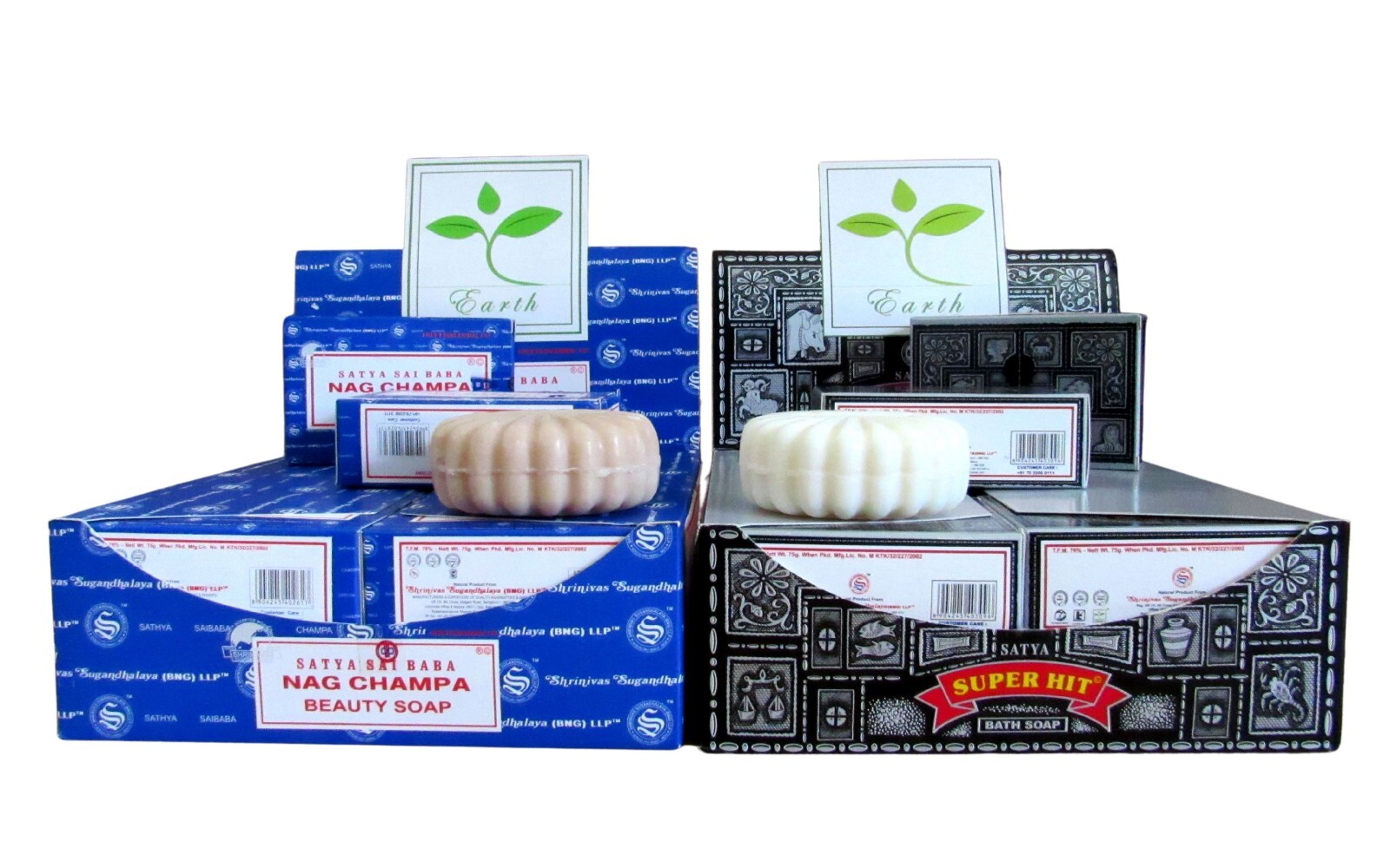 Satya Sai Baba NAG CHAMPA or SUPER HIT Beauty Bar Soap, 75 or 150 Grams Box