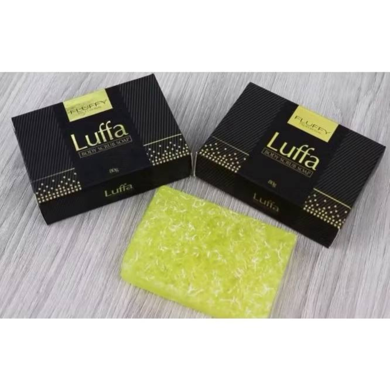 1 box Original Fluffy Luffa Body Scrub Bar Soap Remove Dirt dead skin cell 80g
