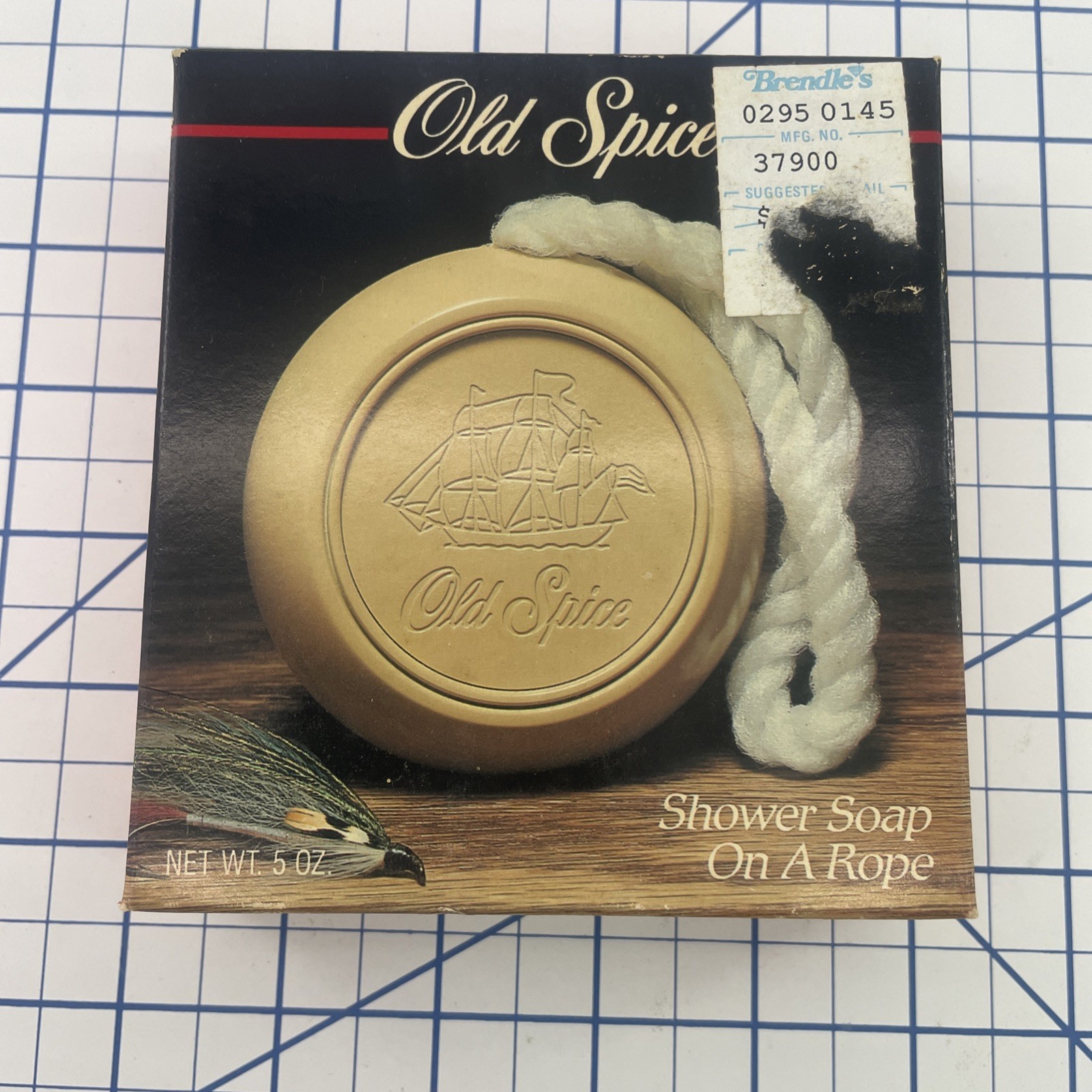 Vintage Old Spice Shower Soap on A Rope 5 Oz Boxed New Unused Old Stock