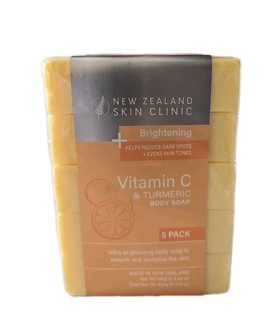 New Zealand Skin Clinic Vitamin C & Turmeric Body Soap 5 Pack 3.5oz Each