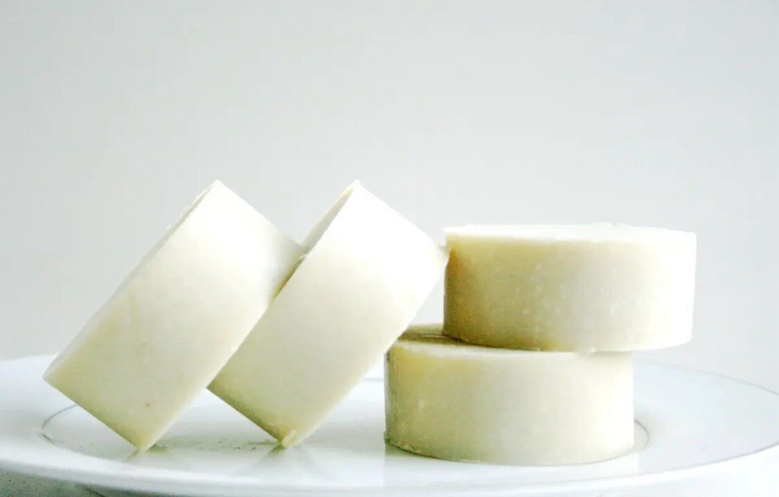 Handmade Soap Shea Butter Shaving Puck Vegan Fragrance Free No Scent 4Pack 3Oz