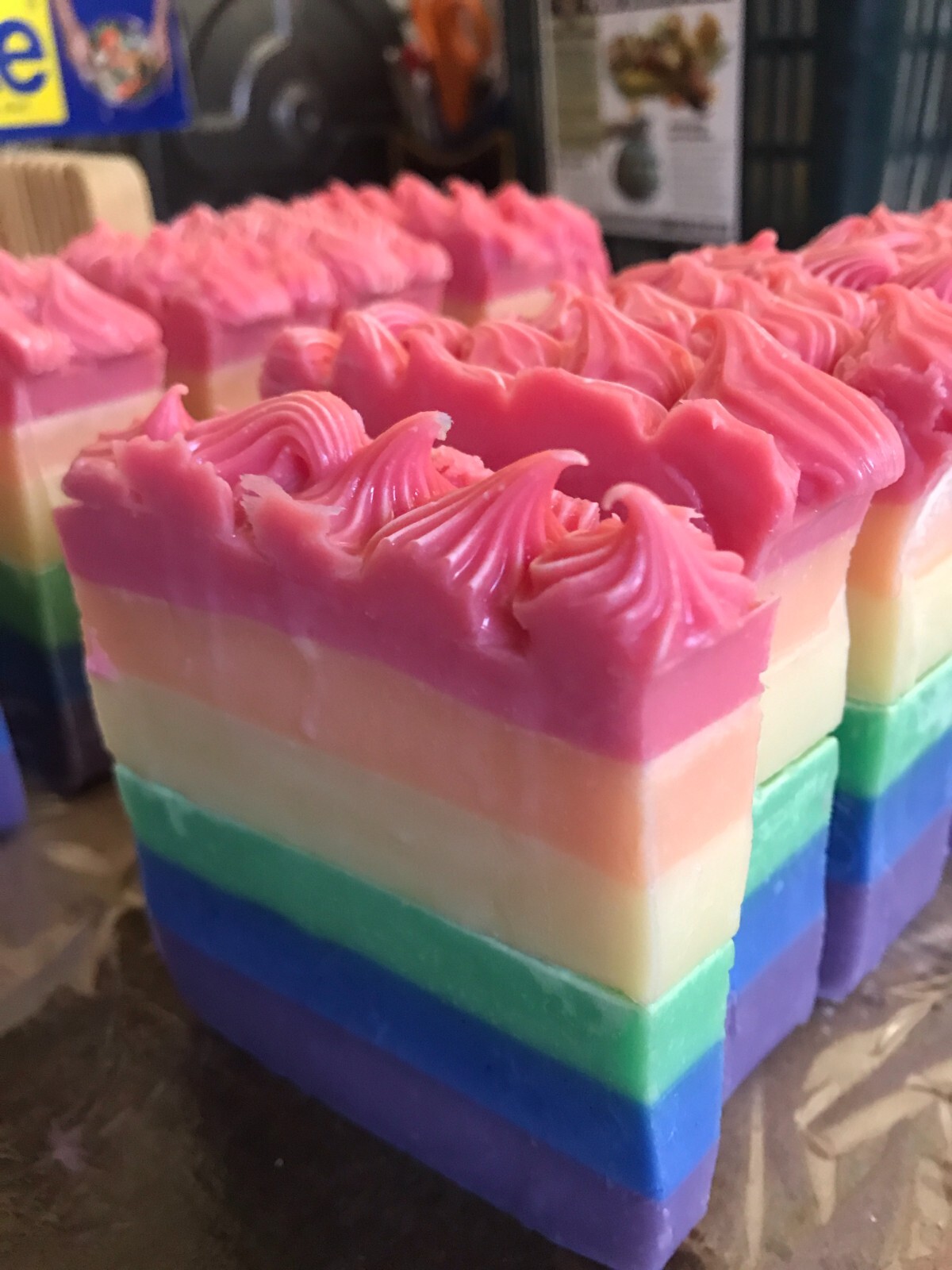 Handmade Soap – Pride Rainbow Unicorn LGBT Shea Butter Soap – ONE SINGLE BAR
