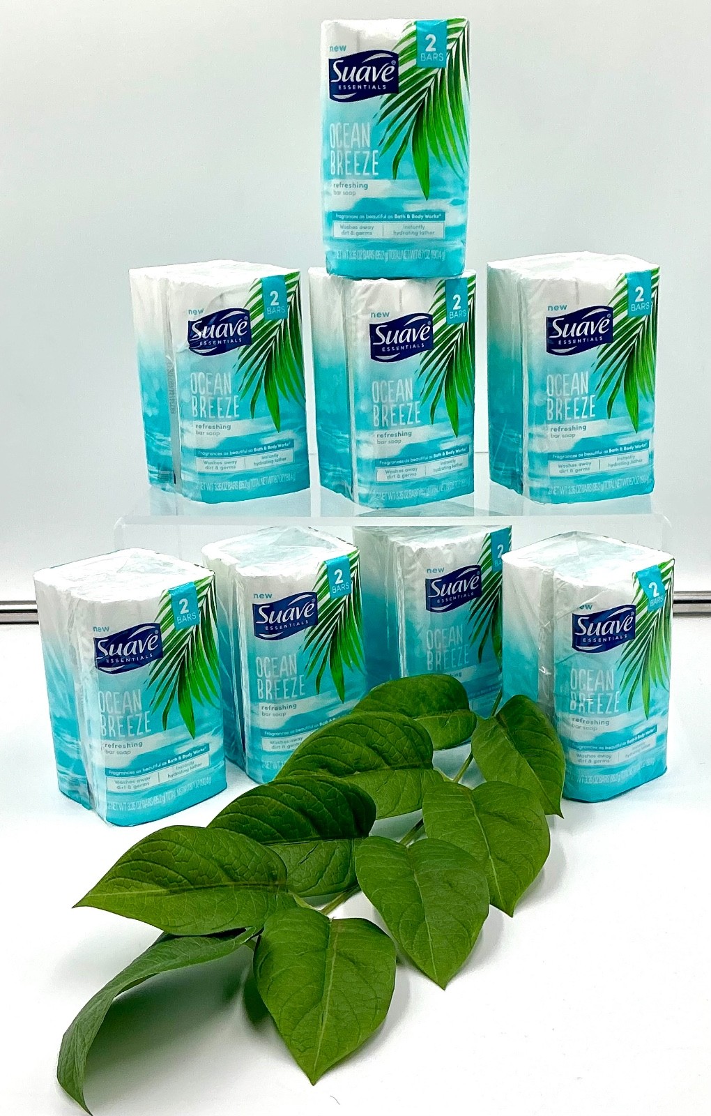 SUAVE Ocean Breeze Refreshing Soap Total of 16 Bars (3.35 oz ea) 8 Packs of 2