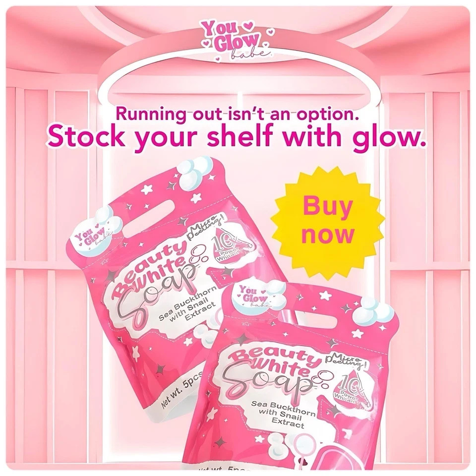 Beauty White Soap by You Glow Babe 5 Bars x 70g – 2 Pack