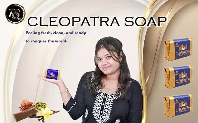 CLEOPATRA Creme ET Parfum Soap skin soft, smooth and supple 120g pack of 6