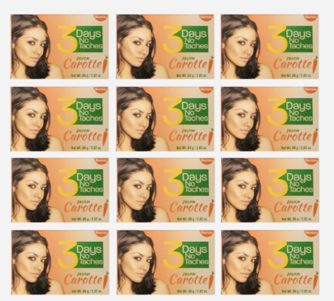 3Days No Taches Soap Carrot 80g/2.82oz {PACK OF 12}
