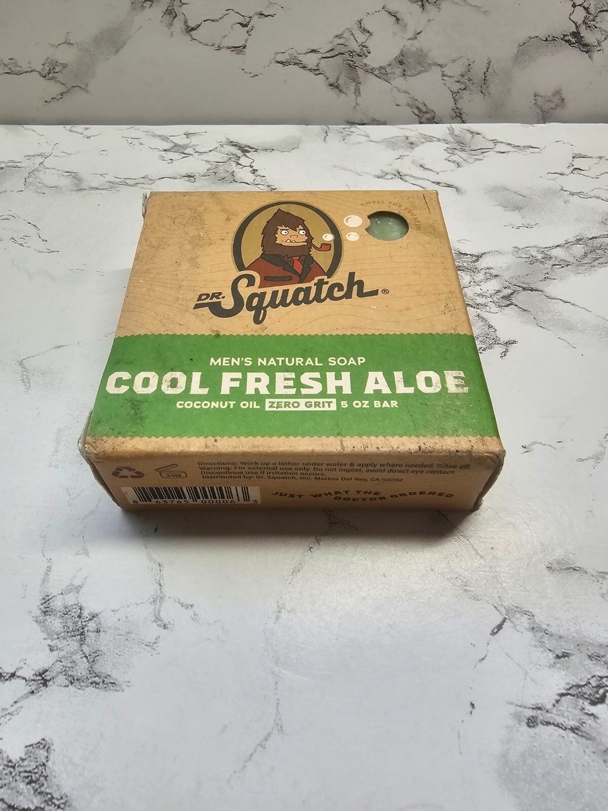 Dr. Squatch Men’s Natrual Soap w/Zero Grit Coconut Oil Cool Fresh Aloe NIB