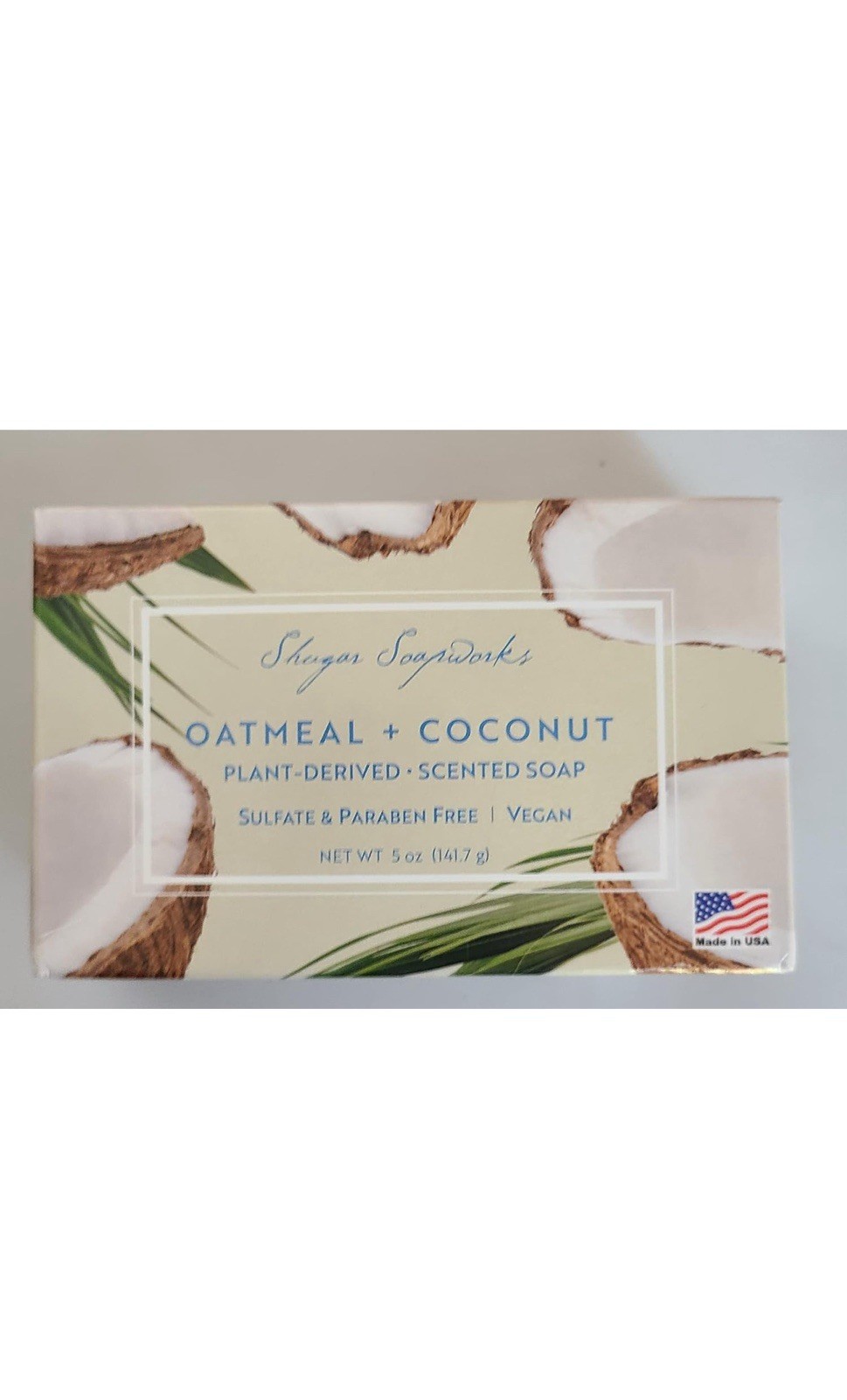 Shugar Soap Works Oatmeal Coconut Plant Derived Scented Sulfate & Paraben Free