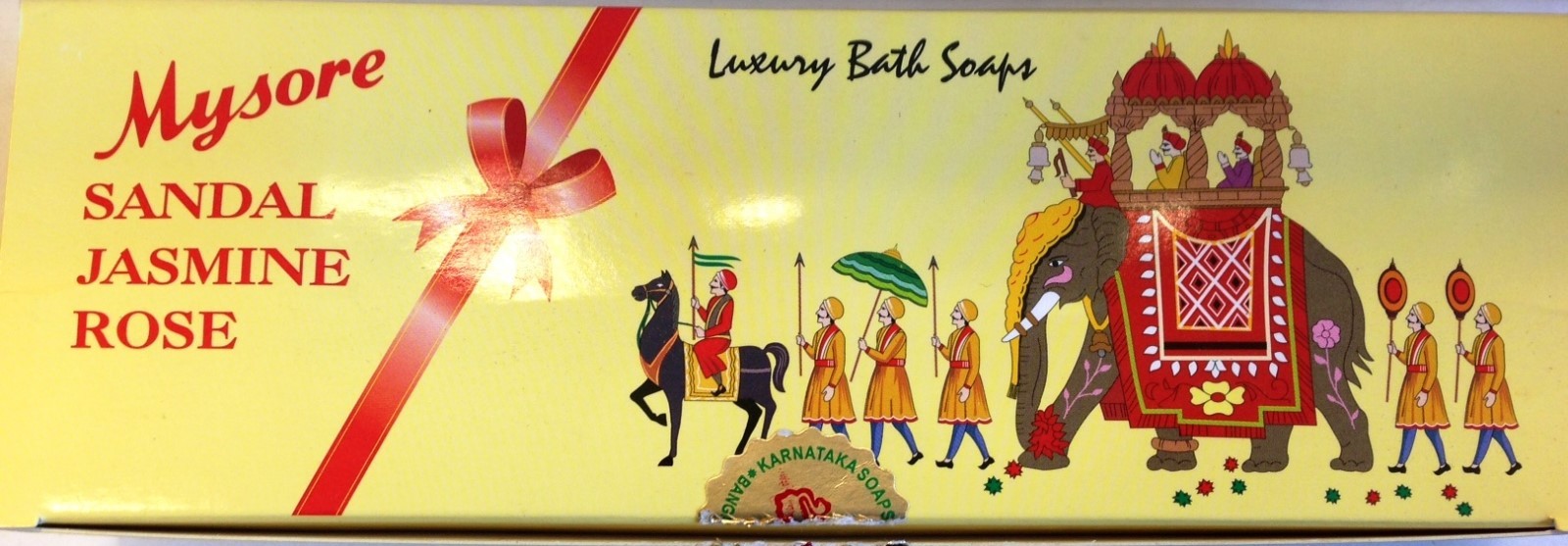 Mysore Sandal, Jasmine and Rose Bath Soaps-150g X 3 (Gift Pack 450g) US Seller