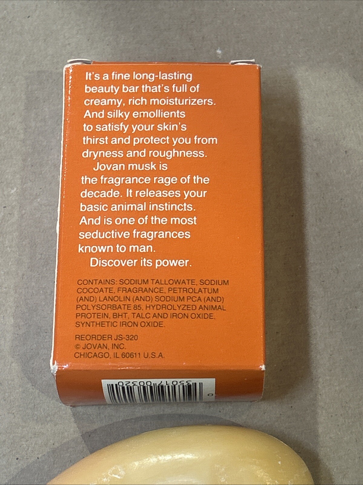 Vtg Jovan Musk Cologne Concentrate Creme Bar Soap 3.25 oz. Rare New In Box