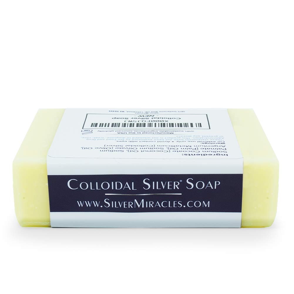 Gentle Colloidal Silver Soap Bar – Cruelty-Free, Unscented, Family Friendly