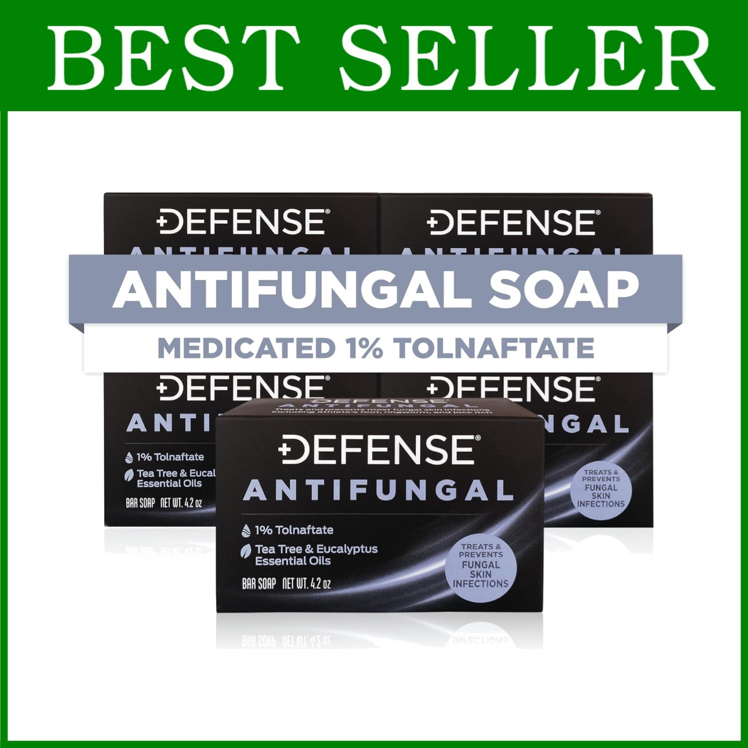 Defense Antifungal Bar Soap 5-Pack – Medicated Treatment