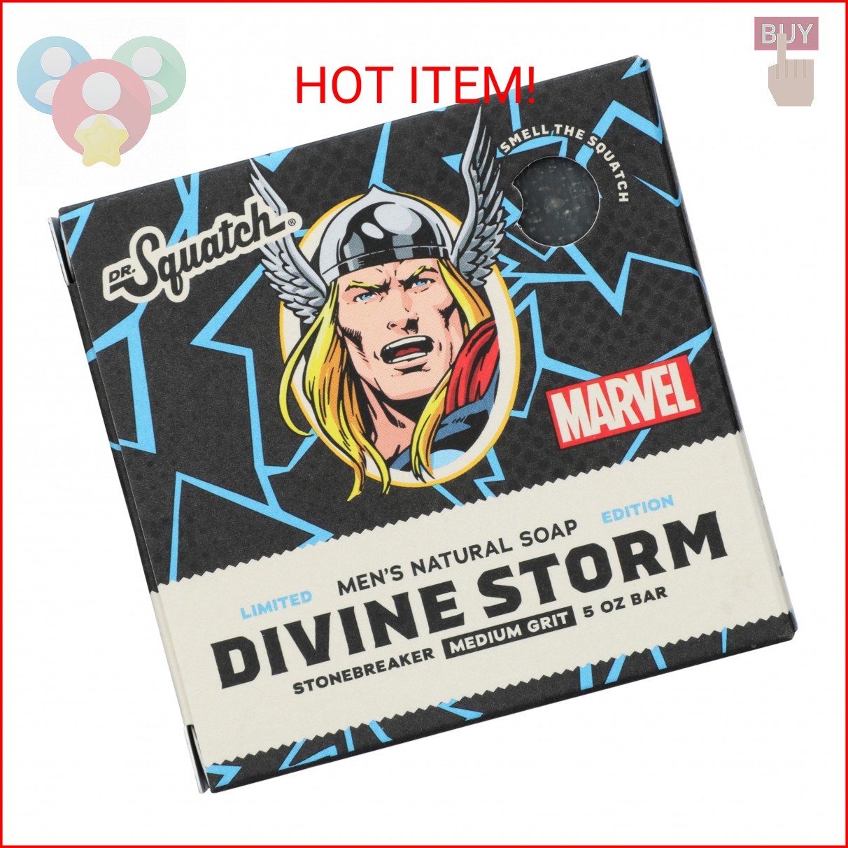 Dr. Squatch All Natural Divine Storm Limted Edition Men’s Bar Soap with Medium G