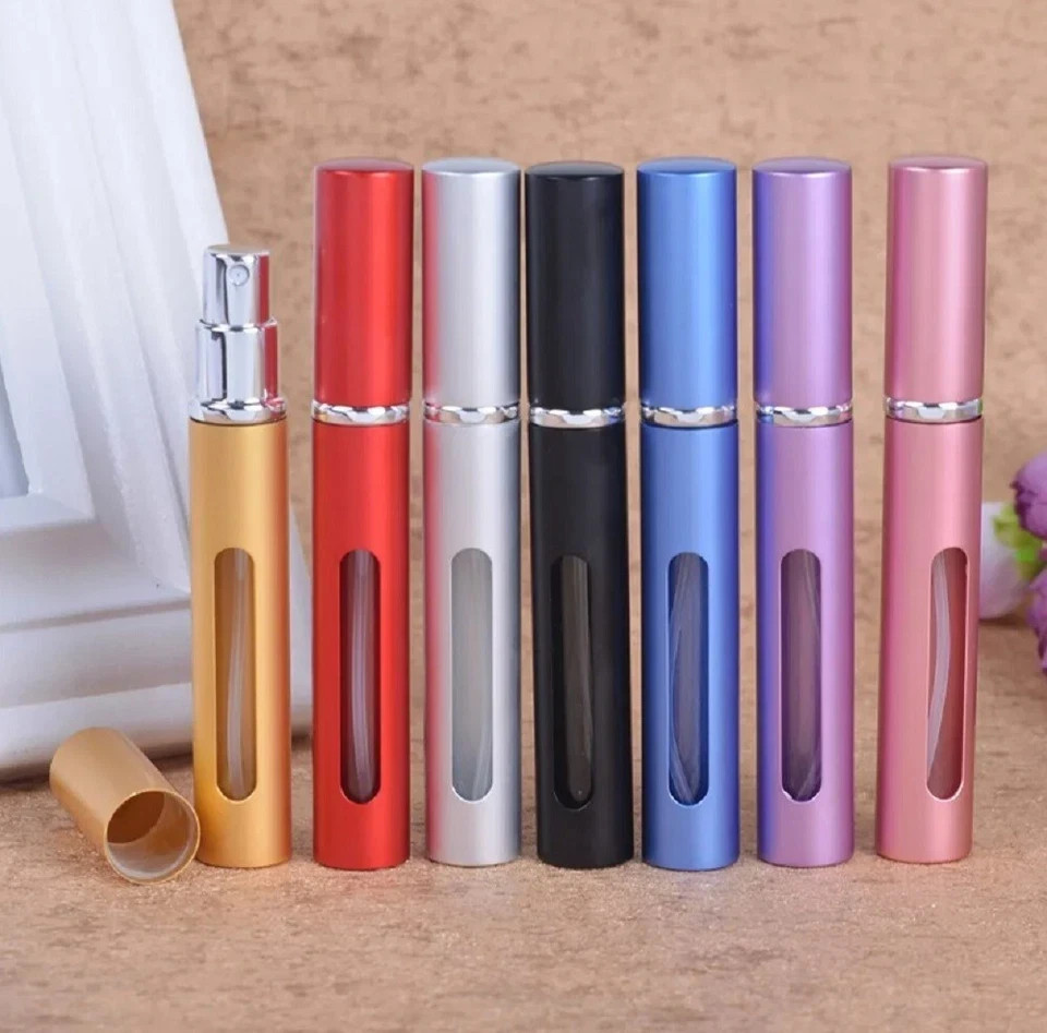 3 Pack 10ml Perfume Atomizer Bottles Refillable Travel Spray Pump Set Leakproof