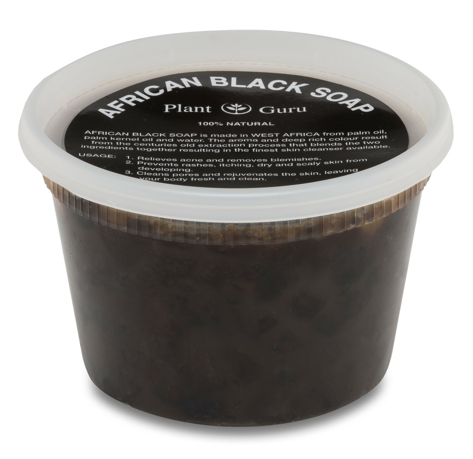 Aromatherapy African Black Soap Paste Raw Organic 100% Pure With Essential Oils