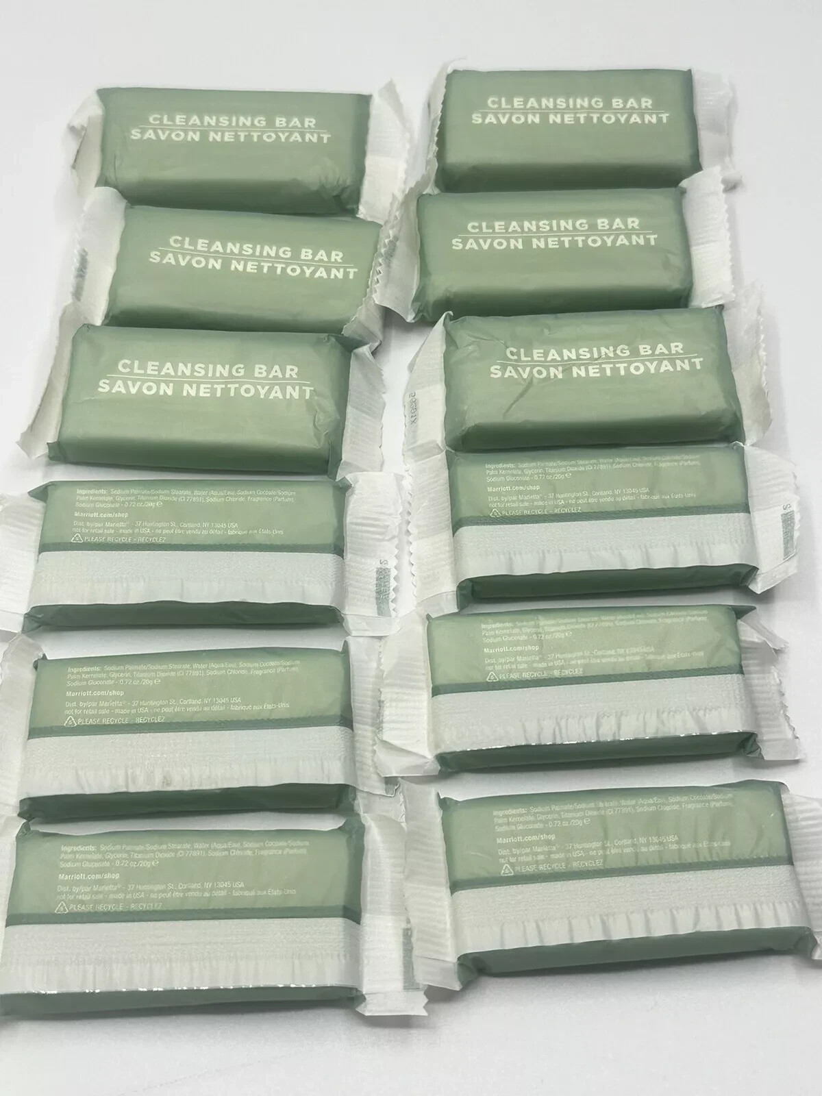 LOT OF 12 Cleansing Bar Savon Nettoyant Soap, 0.72 Oz Each, Hotel Travel Size