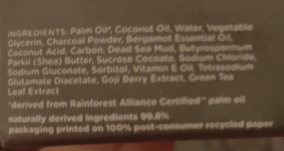 Sunaroma Charcoal Soap Bar W/Bergamot Oil 8 Oz. No Artificial Dyes Or Fragrance