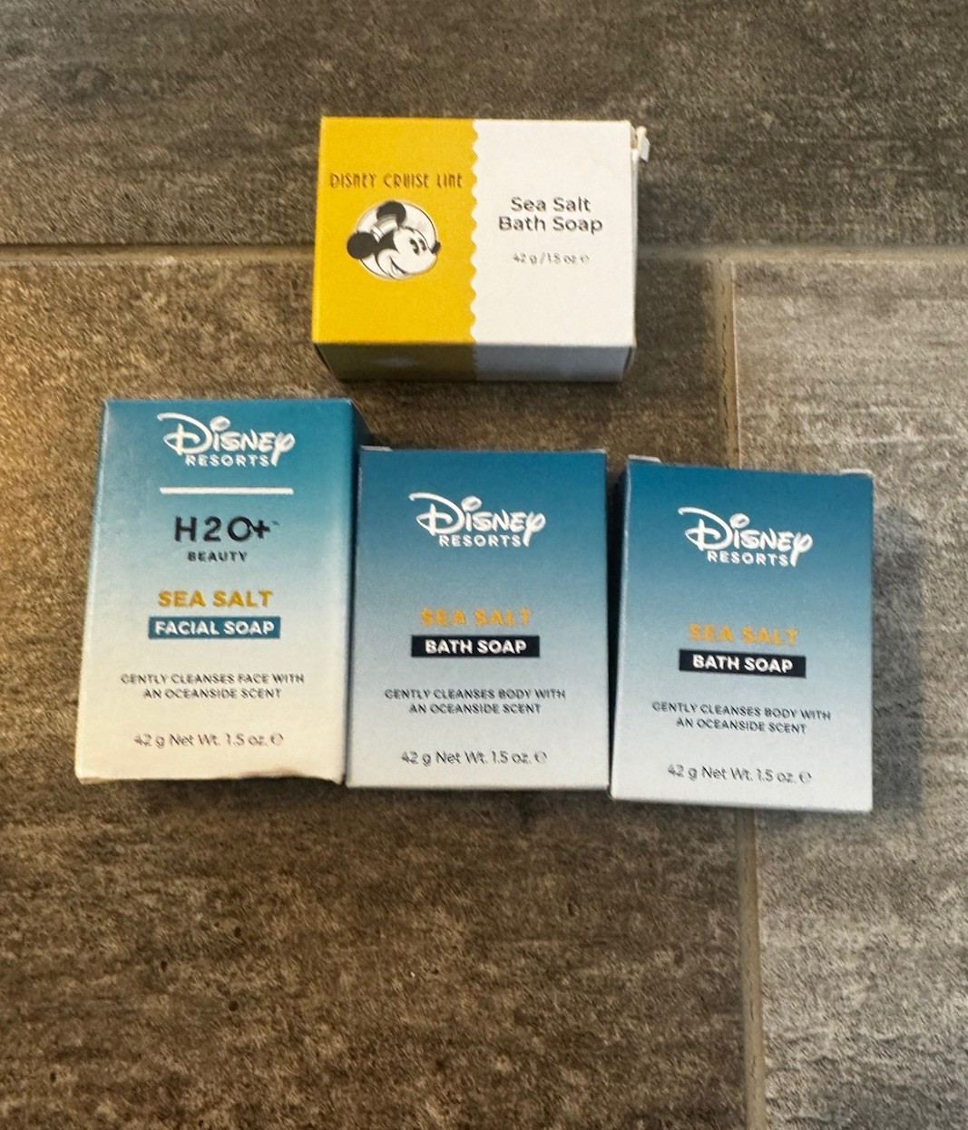 Lot Of 4 Disney Resort/cruise Line Sea Same Facial Soap And Bath Soap, New
