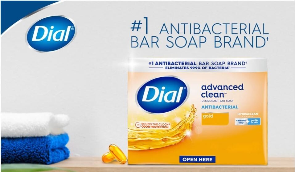 Dial Gold Antibacterial Bar Soap 12 Bars 4 OZ Each Kills Bacteria 48 OZ Total