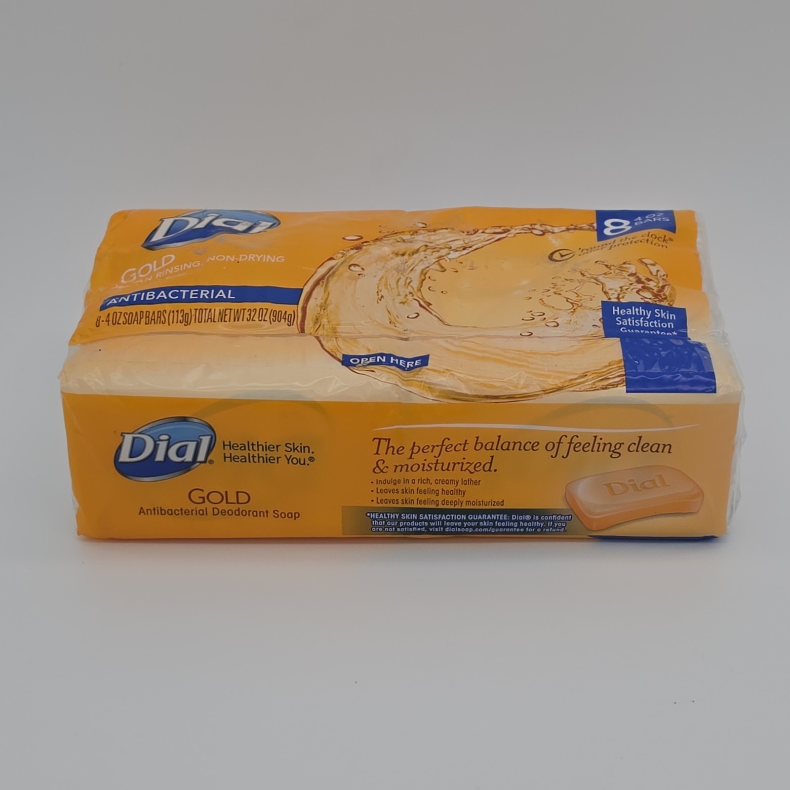 Dial Antibacterial Advanced Clean Bar Soap Gold 4 Ounce – 3 pkgs 24 Total Bars