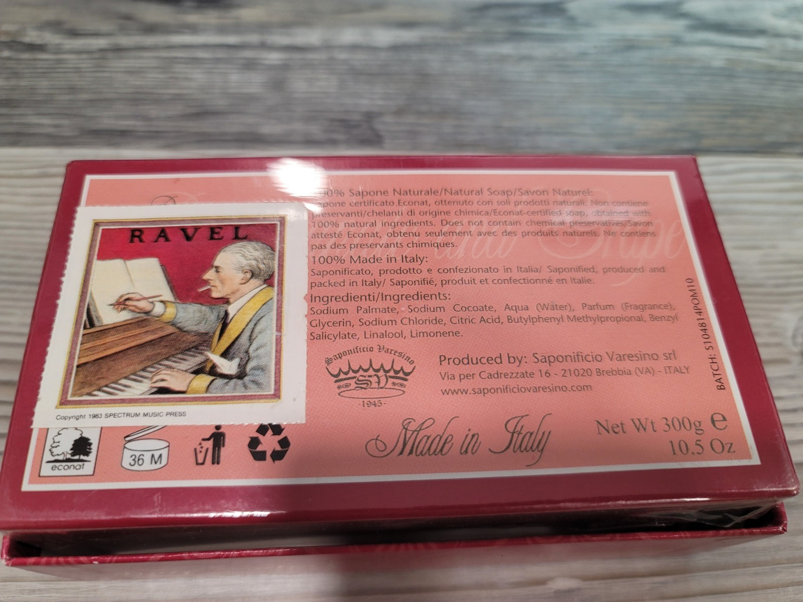 NEW Saponerie Mario Made in Italy bath soap Pomegranate 300g 100% natural