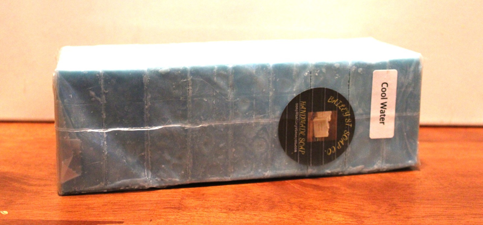 Cool Water Cold Processed handmade soap loaf, 9 precut bars