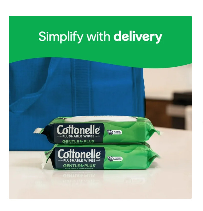 Cottonelle GentlePlus Flushable Wet Wipes (168 Total Flushable)
