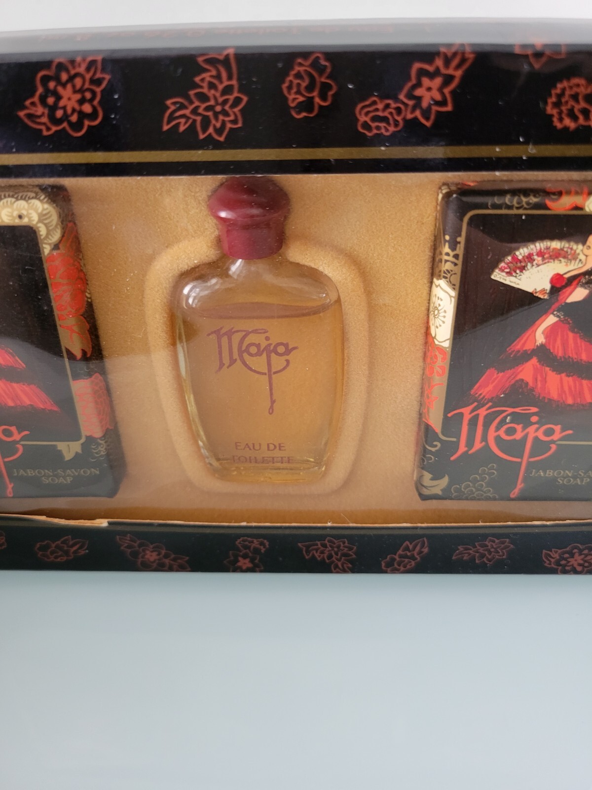 VTG ORIGINAL Maja Jabon Myrurgia Soap Set of 3 Bars & Travel Bars Mini EDT