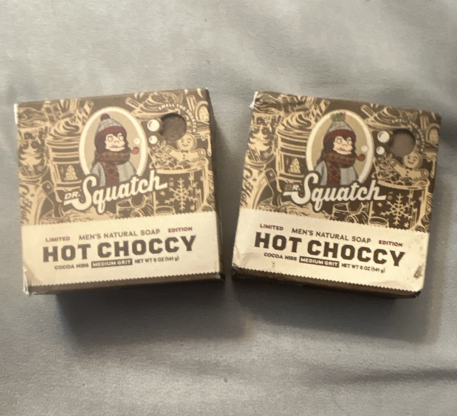 Dr. Squatch Hot Choccy Men’s Bar Soap Limited Edition Cold Process 5oz 2pk