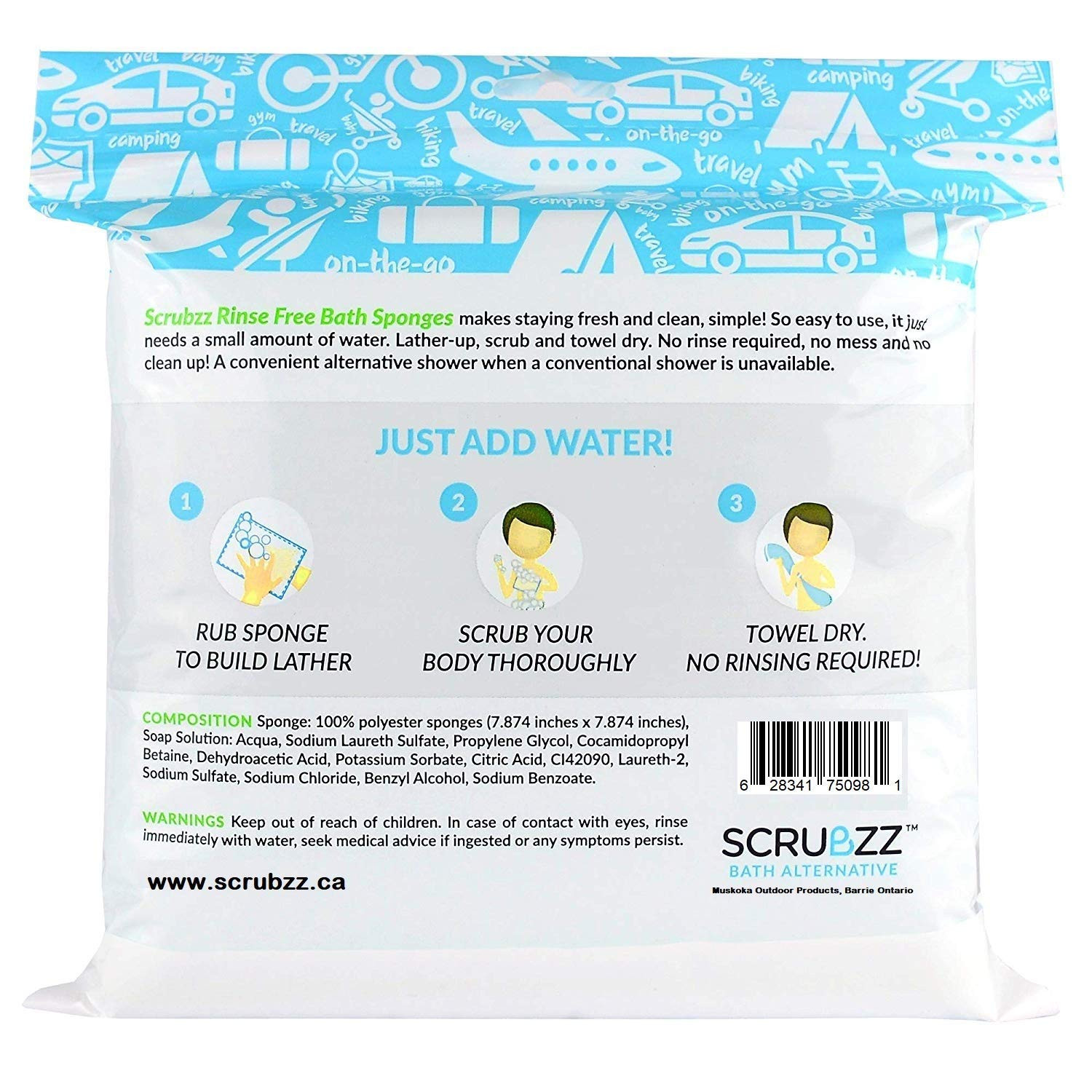 Disposable No Rinse Bathing Wipes – All-In-1 Single Use Shower Wipes, Simply Dam