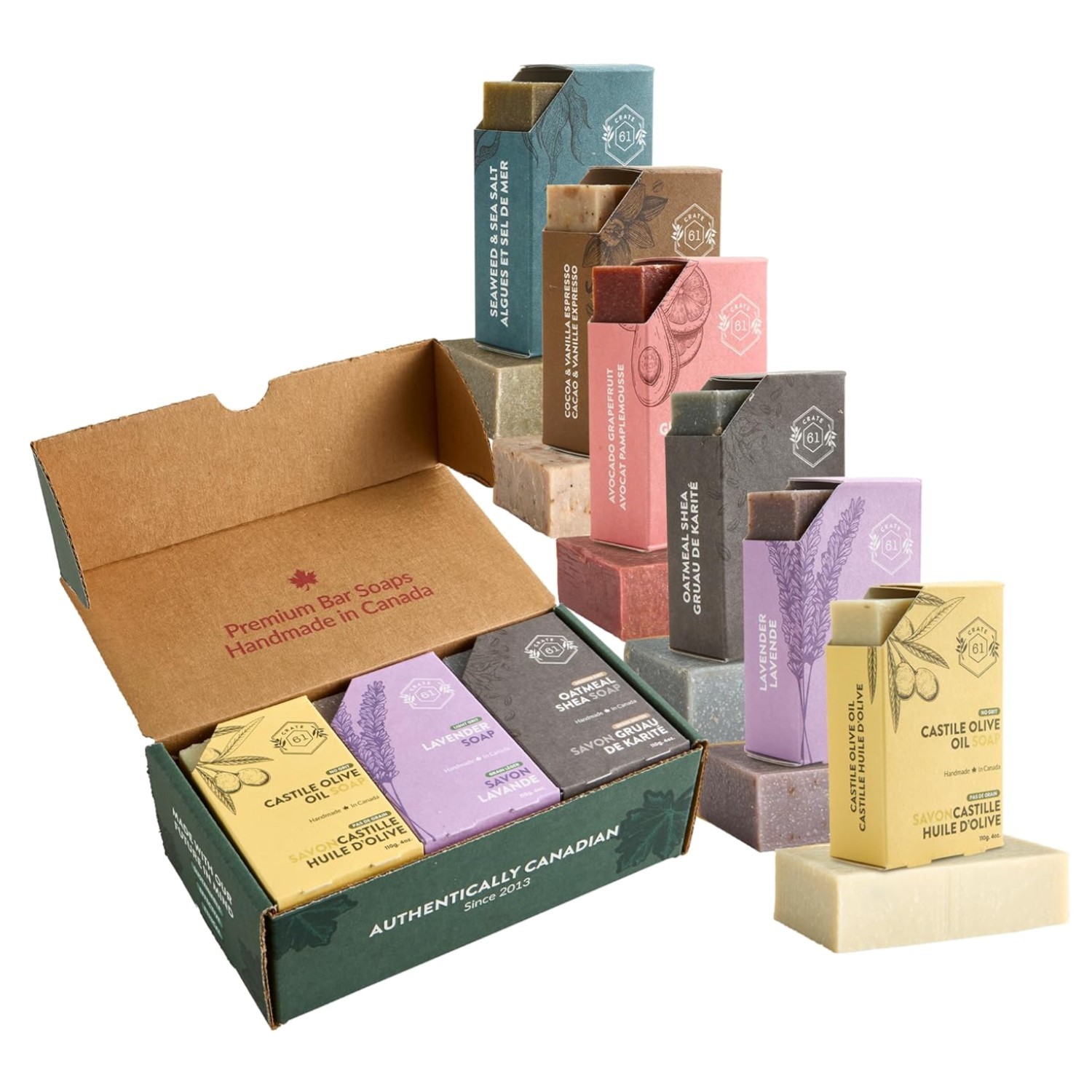 Handmade in Canada, Plant Based Cold Process Natural Bar Soap, With Essentia…