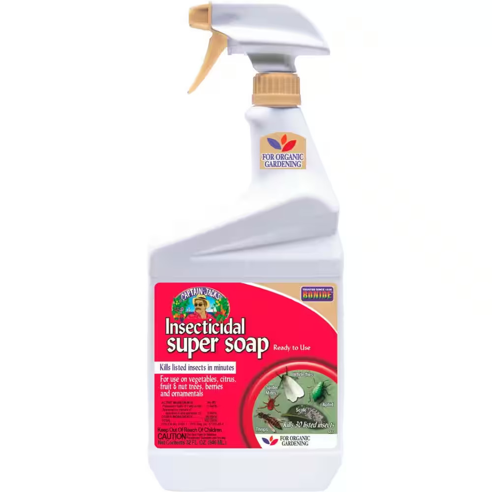 Captain Jack’S Insecticidal Super Soap, 32 Oz. Ready-To-Use Spray for Organic Ga